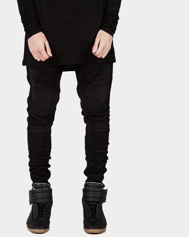 Mens Skinny Biker Jeans Men Hi-Street Ripped Rider Denim Jeans Motorcycle Runway Slim Fit Washed Moto Denim Pants Joggers-Dollar Bargains Online Shopping Australia