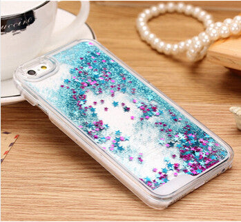 Fashion Liquid Glitter meteor sand sequins Colorful Dynamic Transparent Hard Mobile Phone cases For iphone4s/5 SE/6 6s/6Plus-Dollar Bargains Online Shopping Australia