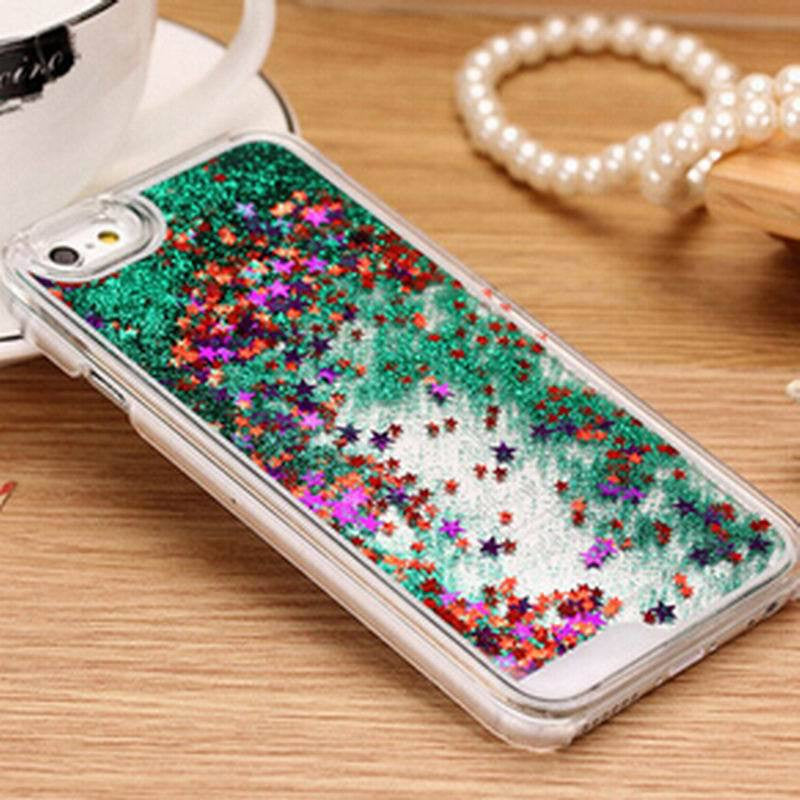 Fashion Liquid Glitter meteor sand sequins Colorful Dynamic Transparent Hard Mobile Phone cases For iphone4s/5 SE/6 6s/6Plus-Dollar Bargains Online Shopping Australia