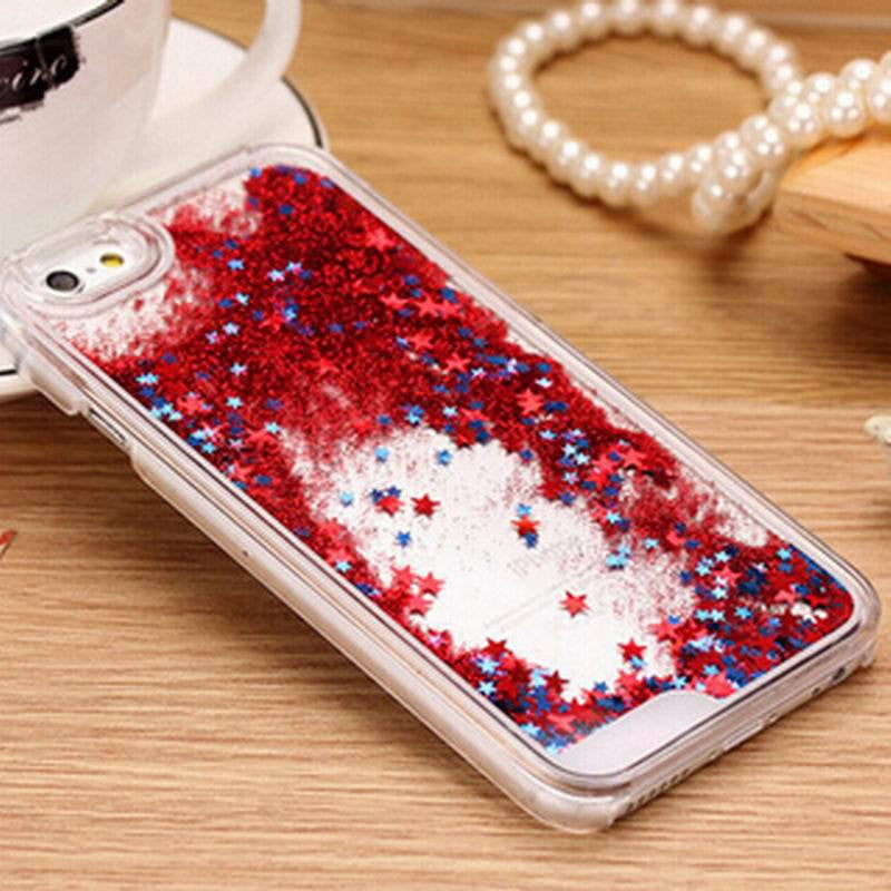 Fashion Liquid Glitter meteor sand sequins Colorful Dynamic Transparent Hard Mobile Phone cases For iphone4s/5 SE/6 6s/6Plus-Dollar Bargains Online Shopping Australia