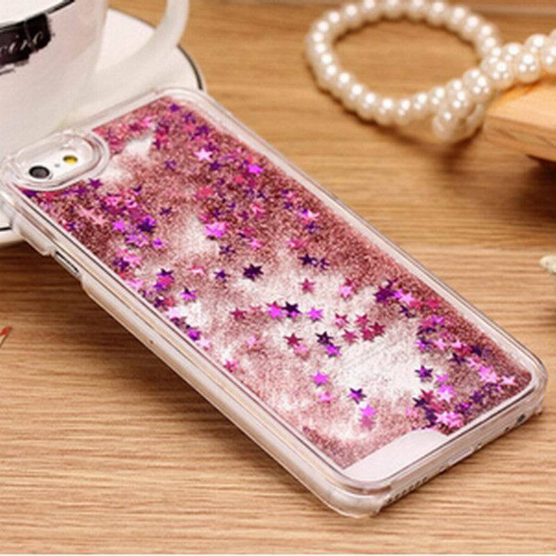 Fashion Liquid Glitter meteor sand sequins Colorful Dynamic Transparent Hard Mobile Phone cases For iphone4s/5 SE/6 6s/6Plus-Dollar Bargains Online Shopping Australia