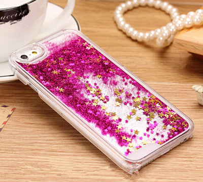 Fashion Liquid Glitter meteor sand sequins Colorful Dynamic Transparent Hard Mobile Phone cases For iphone4s/5 SE/6 6s/6Plus-Dollar Bargains Online Shopping Australia