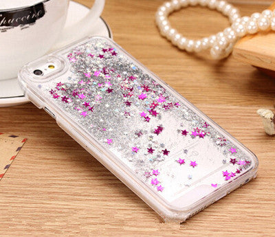 Fashion Liquid Glitter meteor sand sequins Colorful Dynamic Transparent Hard Mobile Phone cases For iphone4s/5 SE/6 6s/6Plus-Dollar Bargains Online Shopping Australia