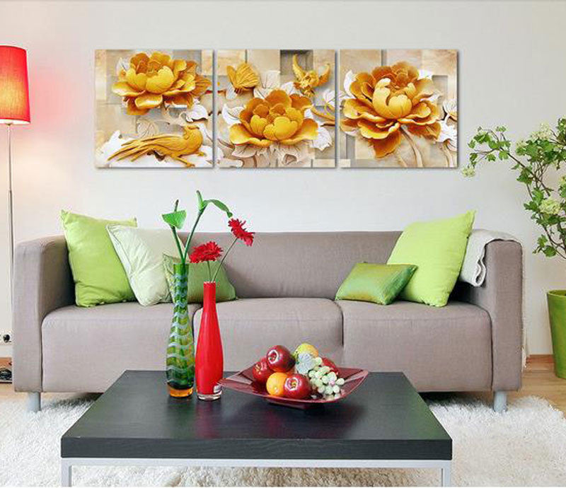 No Frame Orchid Wall Painting Flower Canvas Painting Home Decoration Pictures Wall Pictures For Living Room Modular Pictures-Dollar Bargains Online Shopping Australia