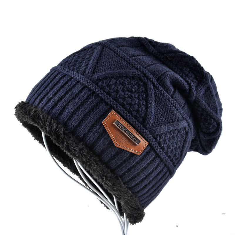 Men's Skullies Hat Bonnet Winter Beanie Knitted Wool Hat Plus Velvet Cap Thicker Mask Fringe Ski Sports Beanies Hats for men - CelebritystyleFashion.com.au online clothing shop australia