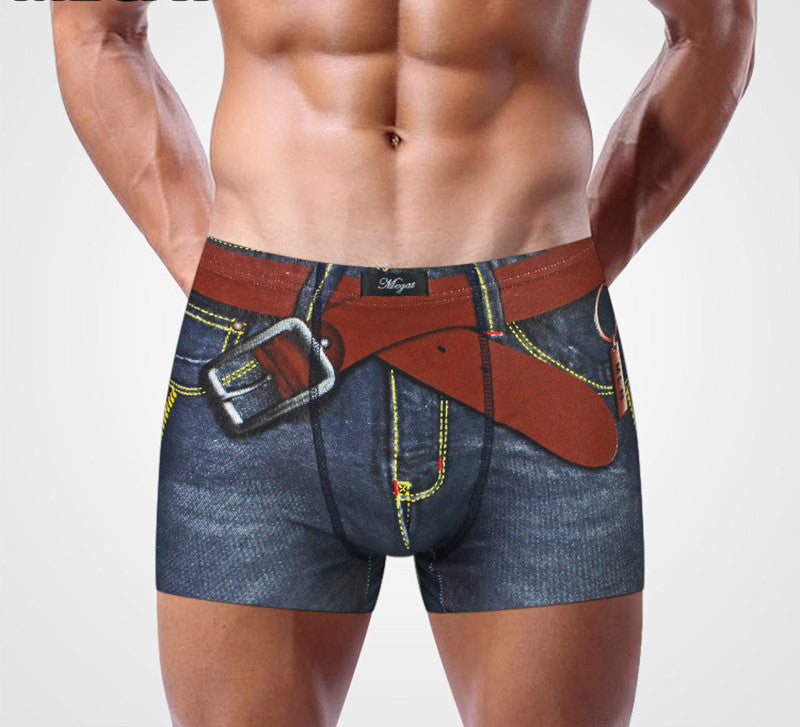 Sexy Underwear Men Classic Printed Cotton Spandex Underpants Mens underwear Boxers Shorts Brand-Dollar Bargains Online Shopping Australia