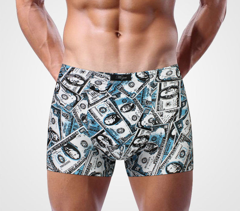 Sexy Underwear Men Classic Printed Cotton Spandex Underpants Mens underwear Boxers Shorts Brand-Dollar Bargains Online Shopping Australia