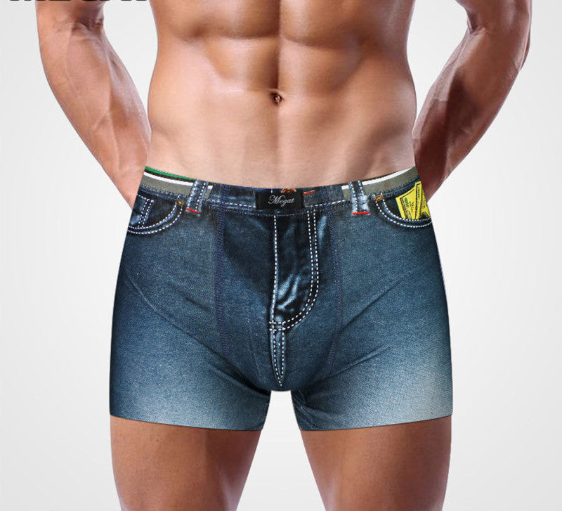 Sexy Underwear Men Classic Printed Cotton Spandex Underpants Mens underwear Boxers Shorts Brand-Dollar Bargains Online Shopping Australia