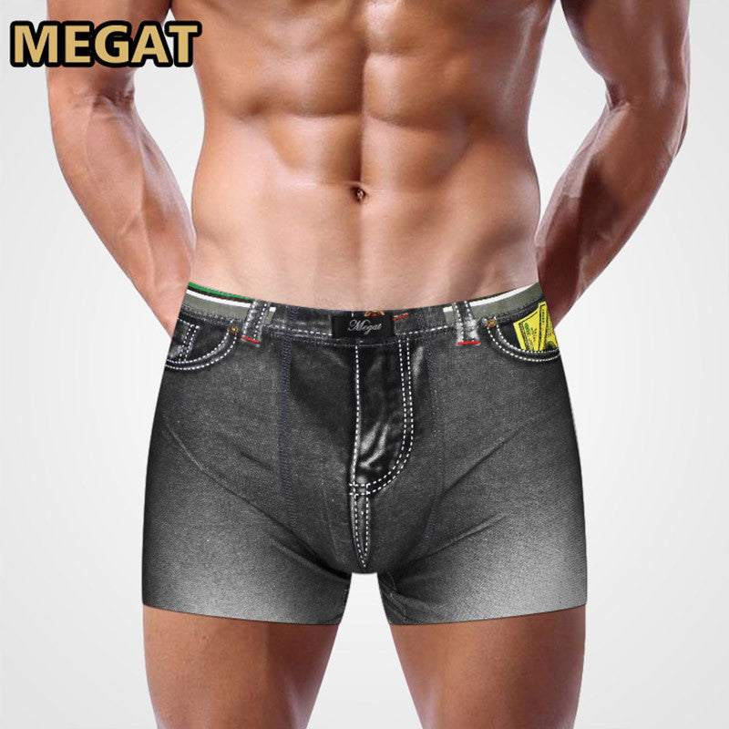 Sexy Underwear Men Classic Printed Cotton Spandex Underpants Mens underwear Boxers Shorts Brand-Dollar Bargains Online Shopping Australia