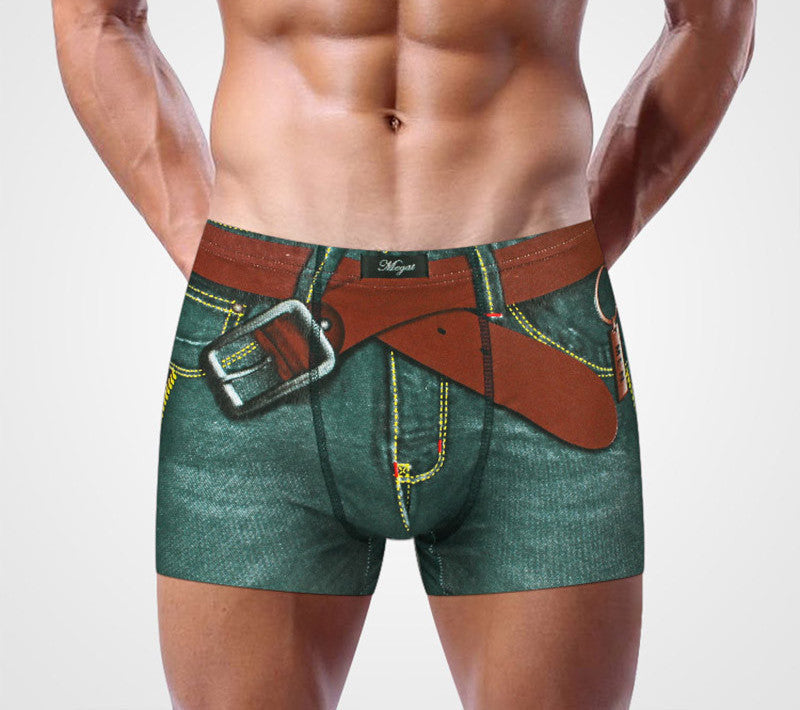 Sexy Underwear Men Classic Printed Cotton Spandex Underpants Mens underwear Boxers Shorts Brand-Dollar Bargains Online Shopping Australia