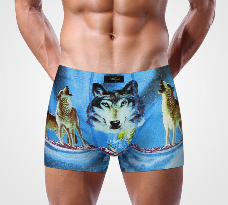 Sexy Underwear Men Classic Printed Cotton Spandex Underpants Mens underwear Boxers Shorts Brand-Dollar Bargains Online Shopping Australia