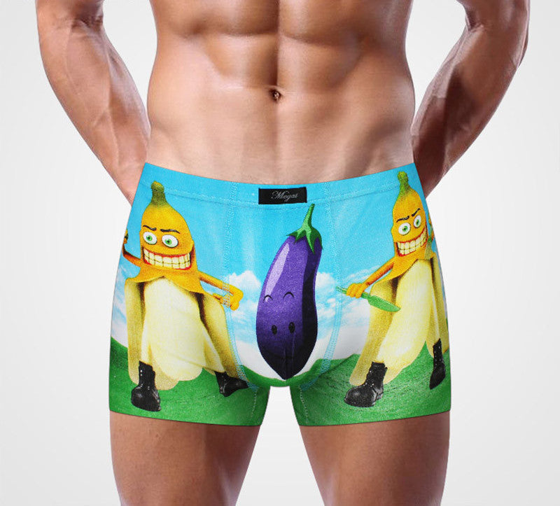 Sexy Underwear Men Classic Printed Cotton Spandex Underpants Mens underwear Boxers Shorts Brand-Dollar Bargains Online Shopping Australia