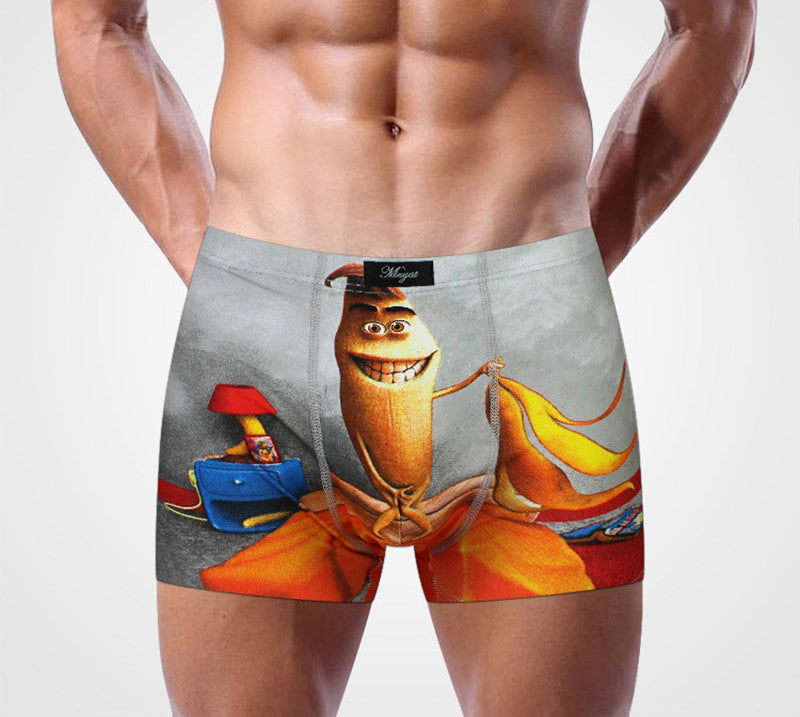 Sexy Underwear Men Classic Printed Cotton Spandex Underpants Mens underwear Boxers Shorts Brand-Dollar Bargains Online Shopping Australia