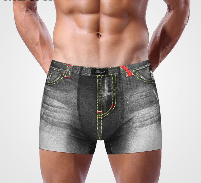 Sexy Underwear Men Classic Printed Cotton Spandex Underpants Mens underwear Boxers Shorts Brand-Dollar Bargains Online Shopping Australia