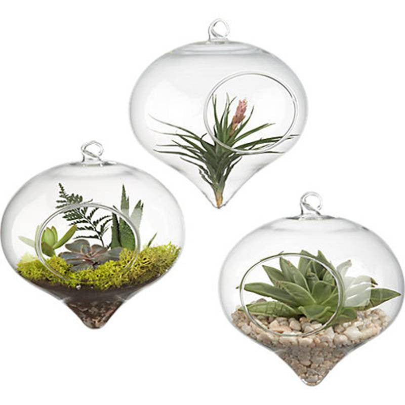 Terrarium Glass Vaso 11*9cm Top Hanging Vase Dinner Planter Terrarium Container Pots Home Wedding Decor Terrarium-Dollar Bargains Online Shopping Australia
