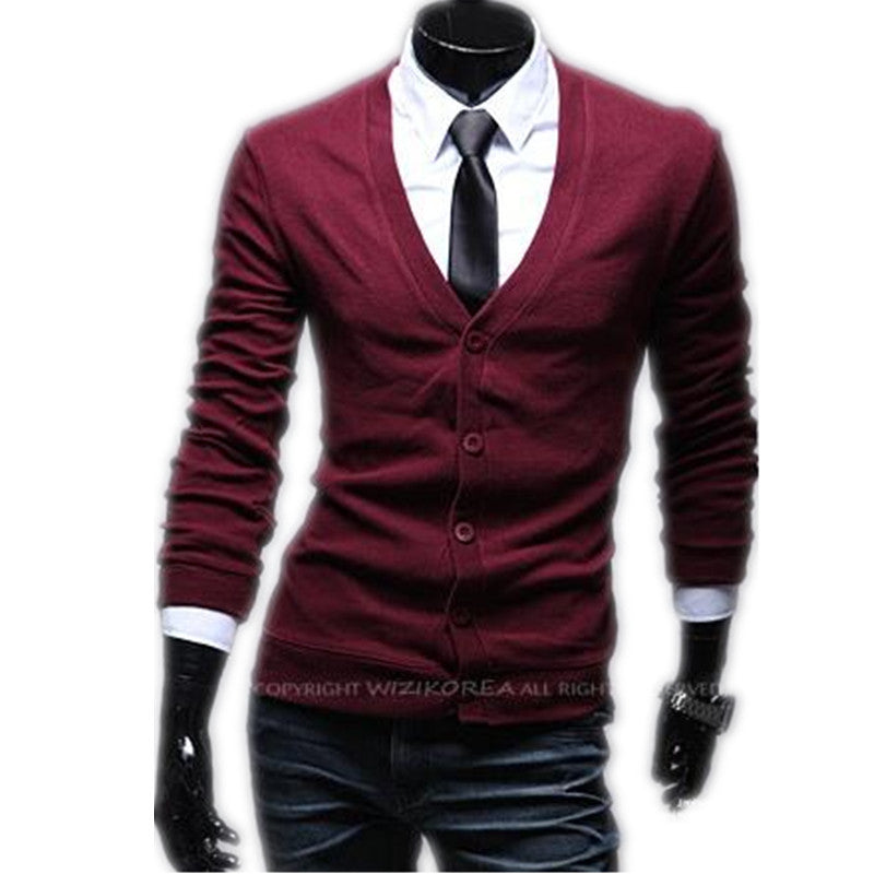 Autumn Fashion Crime Brand Knitting Cardigan Sweater Men Cardigan Sweater Leisure Men v-neck Sweater Men-Dollar Bargains Online Shopping Australia