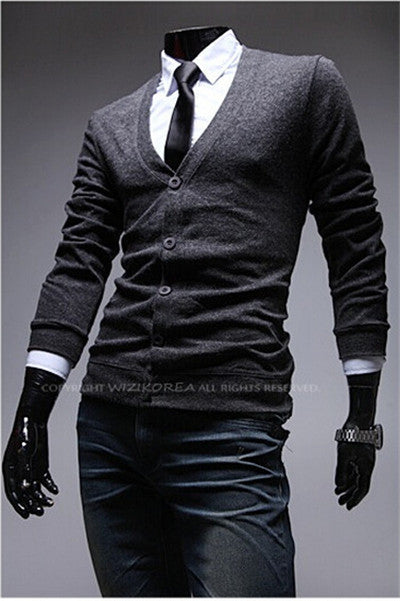 Autumn Fashion Crime Brand Knitting Cardigan Sweater Men Cardigan Sweater Leisure Men v-neck Sweater Men-Dollar Bargains Online Shopping Australia