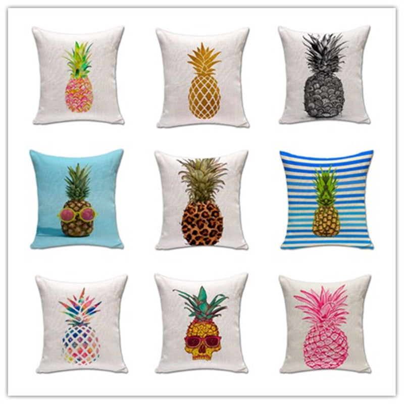 Fresh Fruit Style Home Decor Cushion Pillows Colorful Cute Ananas Printed Fundas Decorative Throw Pillows Almofadas Cojines-Dollar Bargains Online Shopping Australia