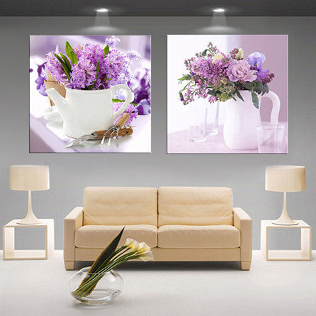 modern 3D white lotus definition pictures canvas Home Decoration living room Wall modular painting Print (no frame)2pcs-Dollar Bargains Online Shopping Australia