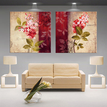 modern 3D white lotus definition pictures canvas Home Decoration living room Wall modular painting Print (no frame)2pcs-Dollar Bargains Online Shopping Australia
