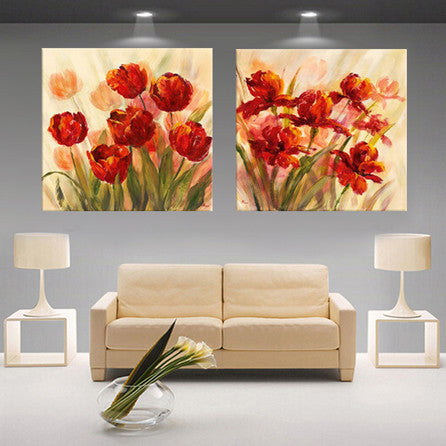 modern 3D white lotus definition pictures canvas Home Decoration living room Wall modular painting Print (no frame)2pcs-Dollar Bargains Online Shopping Australia