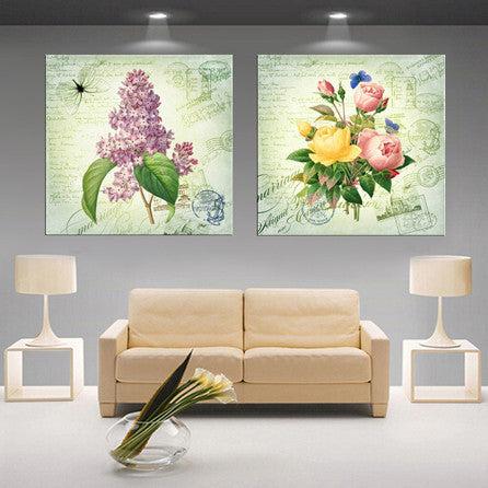 modern 3D white lotus definition pictures canvas Home Decoration living room Wall modular painting Print (no frame)2pcs-Dollar Bargains Online Shopping Australia