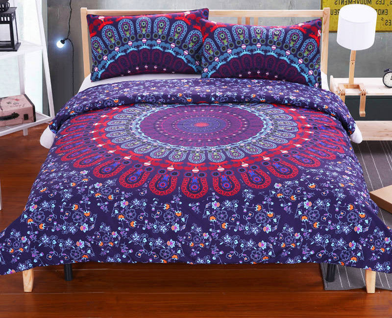 Boho Bedding Set Elephant Tree Black Printed Bohemia Duvet Cover Bedspread Twin Full Queen King Cal-King Factory-Dollar Bargains Online Shopping Australia