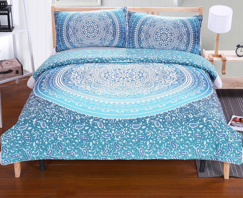 Boho Bedding Set Elephant Tree Black Printed Bohemia Duvet Cover Bedspread Twin Full Queen King Cal-King Factory-Dollar Bargains Online Shopping Australia