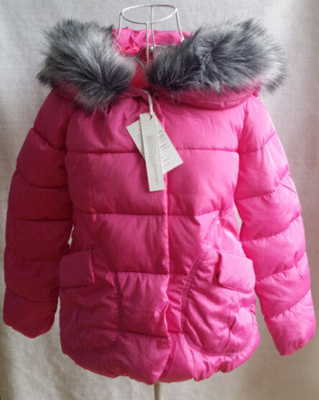 Winter Women Jackets Cotton Full Sleeve Covered button with pocketswomen Hat with Feathers Ultra Light Down Jacket A023-Dollar Bargains Online Shopping Australia