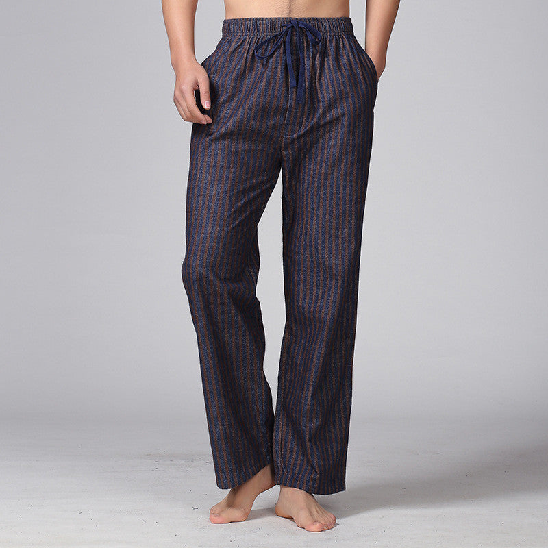 Spring pure cotton comfortable male sleep bottoms simple pyjama lounge home trousers for men plus size 100KG-Dollar Bargains Online Shopping Australia