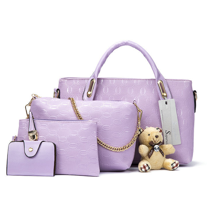 Famous Brand Women Bag Top-Handle Bags Fashion Women Messenger Bags Handbag Set PU Leather Composite Bag #150-Dollar Bargains Online Shopping Australia