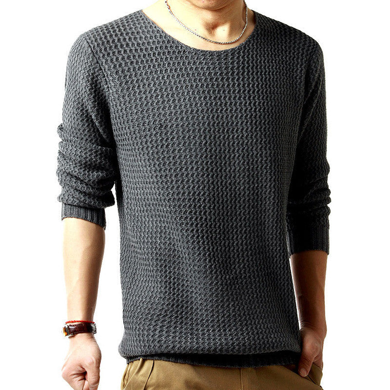 pullover sweater male o-neck sweater spring long sleeved turtleneck sweater knitted men 3 colors SIZE:M-XXL - CelebritystyleFashion.com.au online clothing shop australia