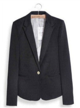 Fashion Jacket Blazer Women Suit Foldable Long Sleeves Lapel Coat Lined With Striped Single Button Vogue Blazers XL-Dollar Bargains Online Shopping Australia