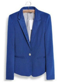 Fashion Jacket Blazer Women Suit Foldable Long Sleeves Lapel Coat Lined With Striped Single Button Vogue Blazers XL-Dollar Bargains Online Shopping Australia