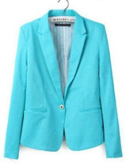 Fashion Jacket Blazer Women Suit Foldable Long Sleeves Lapel Coat Lined With Striped Single Button Vogue Blazers XL-Dollar Bargains Online Shopping Australia