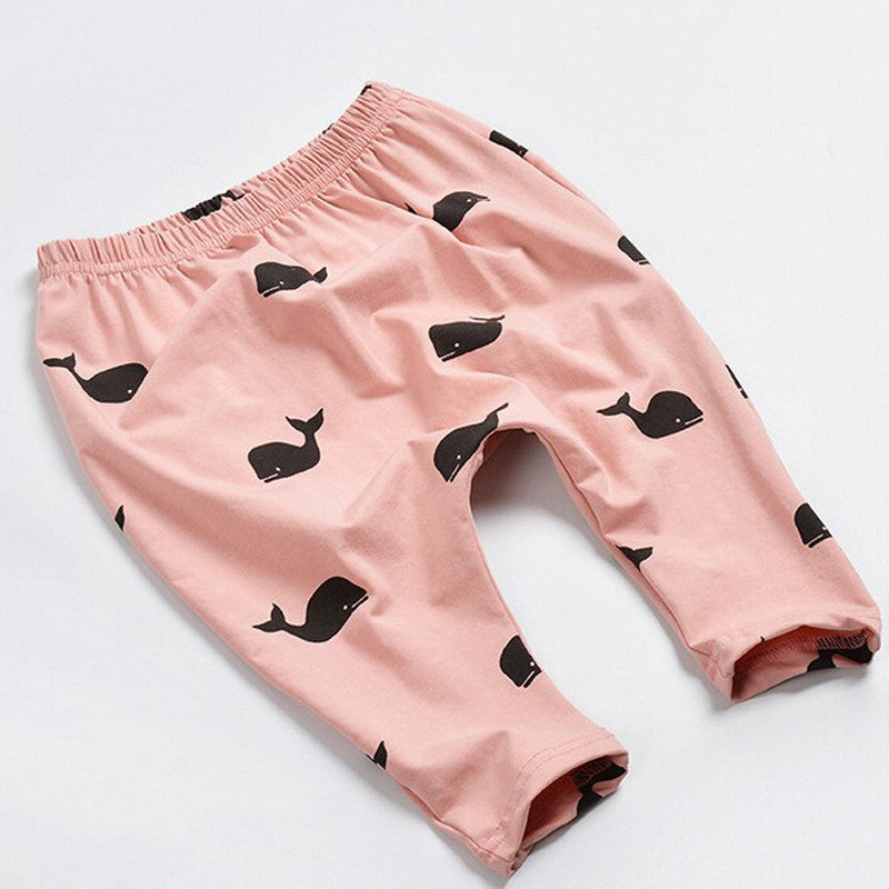 Baby Kids Boys Girls Pants Children Cartoon Whale 100% Cotton Pants Trousers Leggings - CelebritystyleFashion.com.au online clothing shop australia