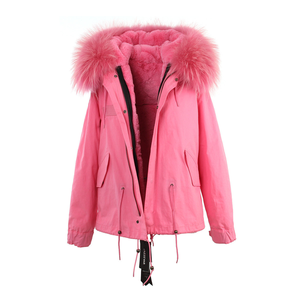 women's army green Large raccoon fur collar hooded coat parkas outwear 2 in 1 detachable lining winter jacket brand style-Dollar Bargains Online Shopping Australia