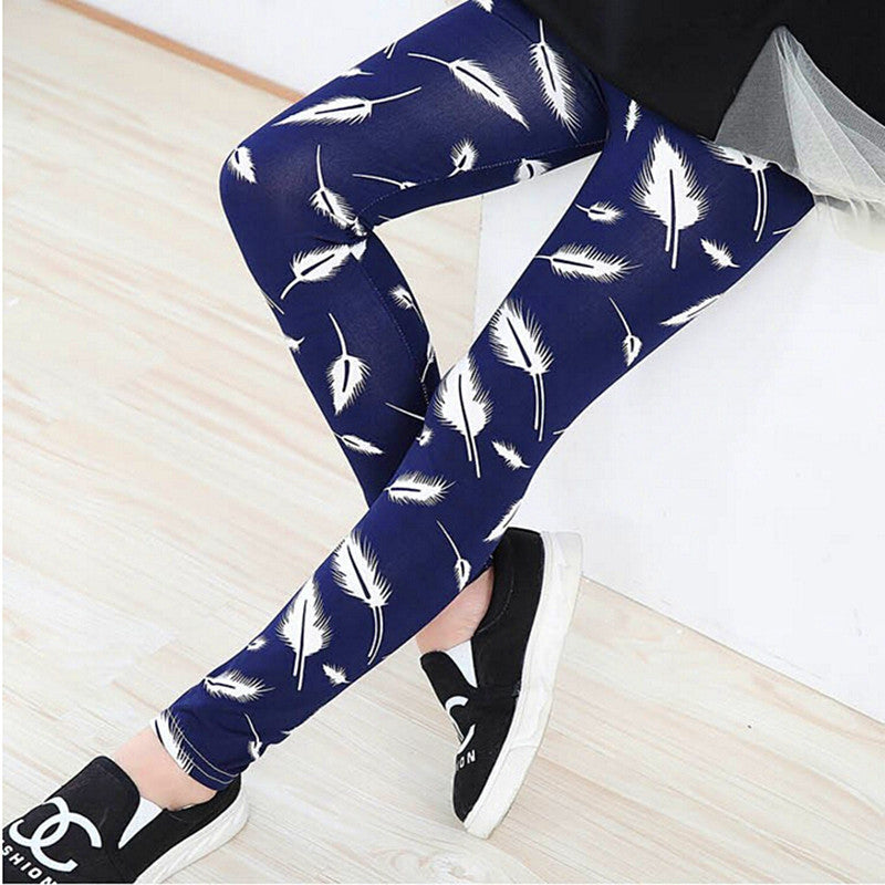 New Spring Summer Girls Leggings Casual Fashion Vintage Flower Kids Legging Elastic Waist Children's Pants bobo choses 8-14 Year - CelebritystyleFashion.com.au online clothing shop australia