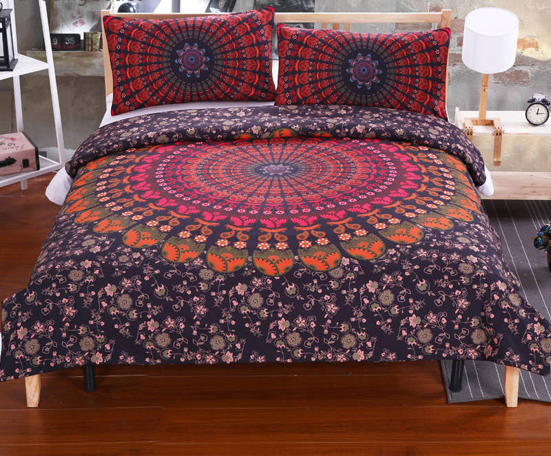 Mandala Bedding Set Concealed Bedspread Duvet Cover 2Pcs or 3Pcs Boho Bedlinen Twin Full Queen King Cal-King-Dollar Bargains Online Shopping Australia