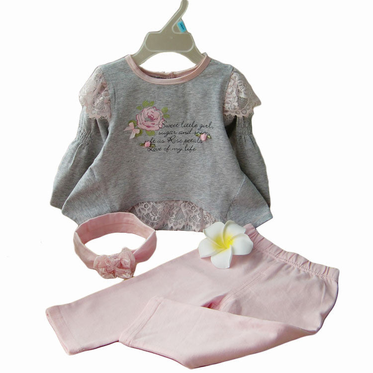 baby girl floral clothes set born toddler cotton suit kids girl outfits spring tracksuit infant clothing set for girls-Dollar Bargains Online Shopping Australia