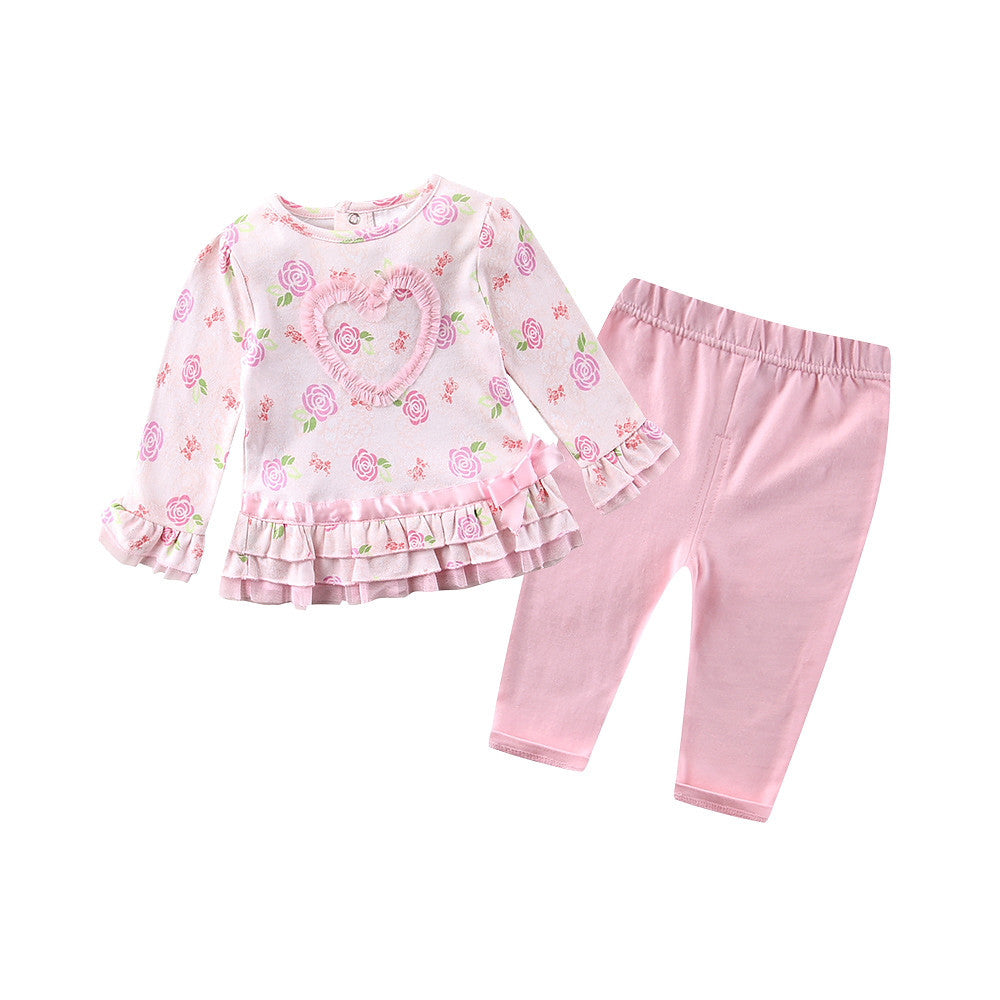 baby girl floral clothes set born toddler cotton suit kids girl outfits spring tracksuit infant clothing set for girls-Dollar Bargains Online Shopping Australia