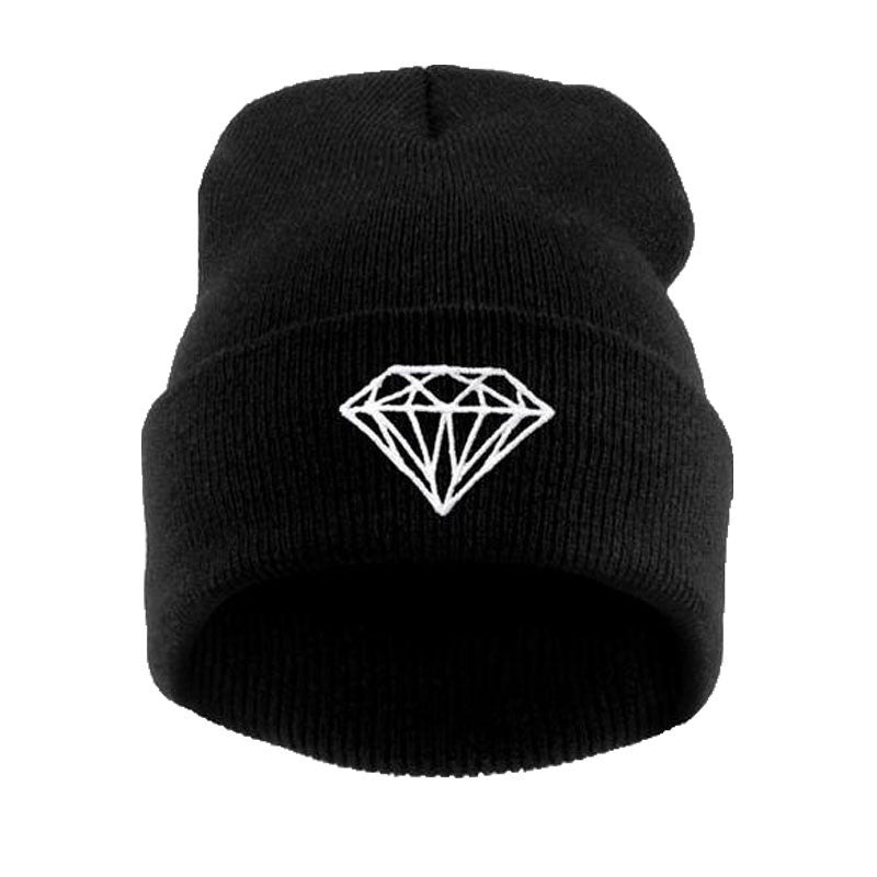 Brand Gorros Fashion Beanie Men Casual Winter Hat Warm Diamond Knitted Hats For Women Hip Hop Skullies Beanies Toca-Dollar Bargains Online Shopping Australia