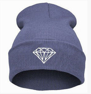 Brand Gorros Fashion Beanie Men Casual Winter Hat Warm Diamond Knitted Hats For Women Hip Hop Skullies Beanies Toca-Dollar Bargains Online Shopping Australia