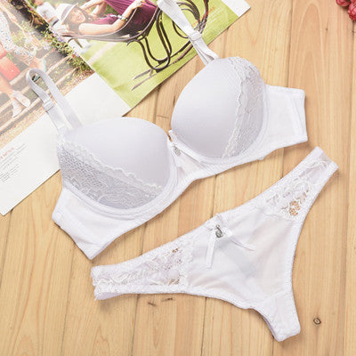 Lace Embroidery Bra Set Women Plus Size Push Up Underwear Set Bra and Panty Set 32 34 36 38 ABC Cup For Female-Dollar Bargains Online Shopping Australia