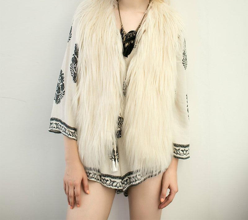 Elegant Faux Fur Vest Jacket Many Colors Available - CELEBRITYSTYLEFASHION.COM.AU - 9