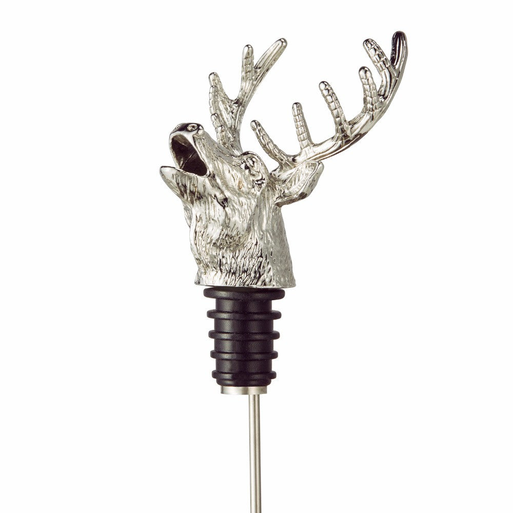 Homestia Deer Head Wine Bottle Cork Pourer Stopper Deer Stag Wine Pourer Aerator Wine Stopper Wine Server