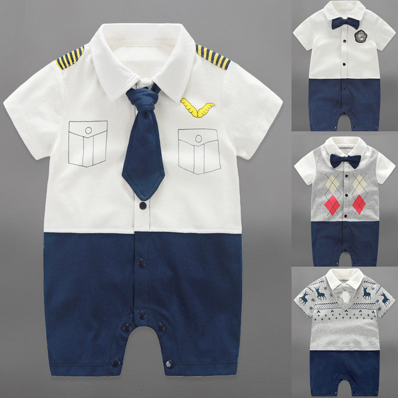 Baby Boys Rompers Summer Baby Boy Clothing Sets Roupas Bebes Short Sleeve Infant Baby Boy Jumpsuits Newborn Baby Clothes - CelebritystyleFashion.com.au online clothing shop australia