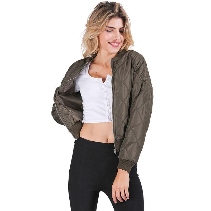 Simplee Apparel Winter pilot basic jacket coat Zipper black bomber jacket women Cool biker outwear short parka veste-Dollar Bargains Online Shopping Australia