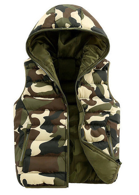 Mens & women Spring Autumn clothing fashion casual vest Men camouflage vests Men Down sleeveless jacket waistcoat - CelebritystyleFashion.com.au online clothing shop australia