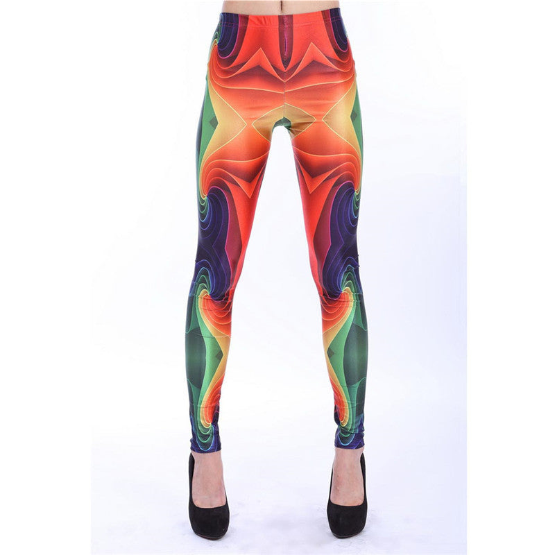 Living Dead Fashion Women leggings 3D Printed color legins Ray fluorescence leggins pant legging for Woman-Dollar Bargains Online Shopping Australia